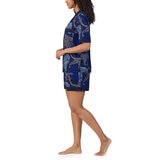 DKNY Ladies Notch Collar 3 Piece PJ Set in Animal Print DKNY Ladies Notch Collar 3 Piece PJ Set in Animal Print