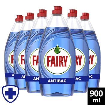 Fairy Liquid Antibacterial, 6 x 900ml Fairy Liquid Antibacterial, 6 x 900ml