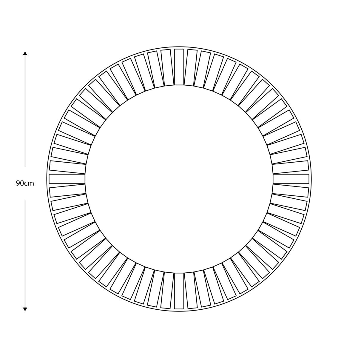 Gallery Mondello Round Mirror, 90cm