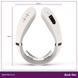 Front Profile of Bodi-Tek Neck & Shoulder Massager with dimensions