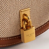 Ted Baker Regeent Padlock Canvas & Leather Bag