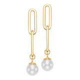 8-9mm Freshwater Pearl Earrings, 14ct Yellow Gold