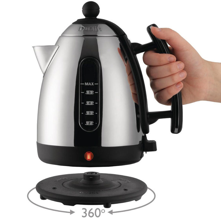 Dualit Kettle and 4 Slice Long Slot Toaster Set, Black | Costco UK