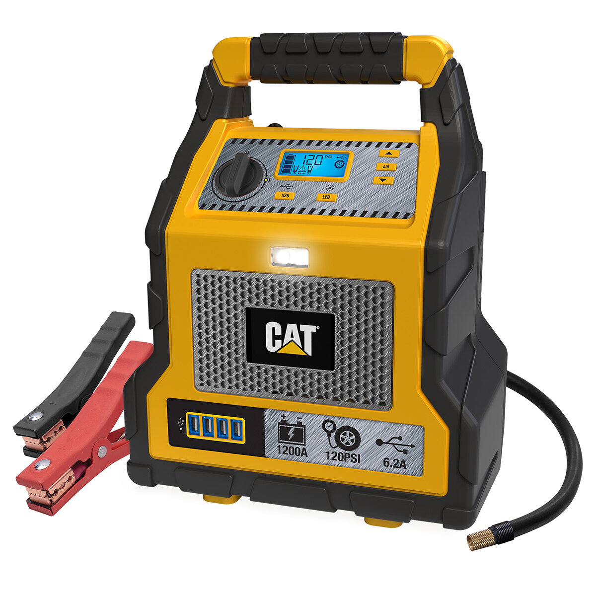 CAT 1200AMP Jump Starter, Portable USB Charger and Air Co