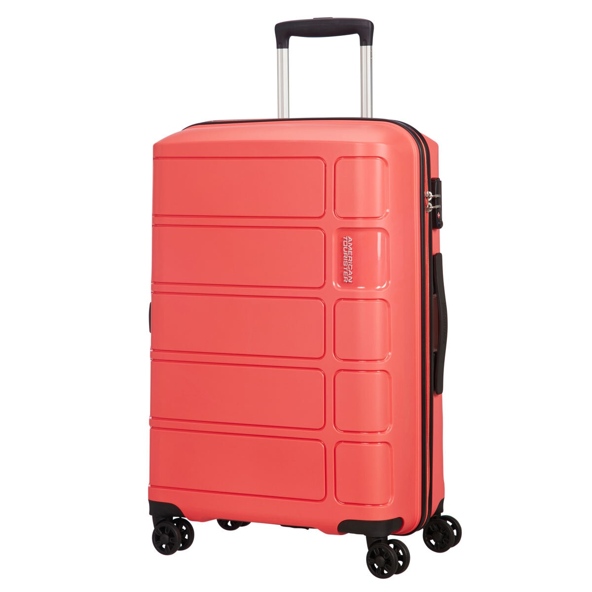 American Tourister Summer Splash 3 Piece Hardside Luggage Set in Coral Pink