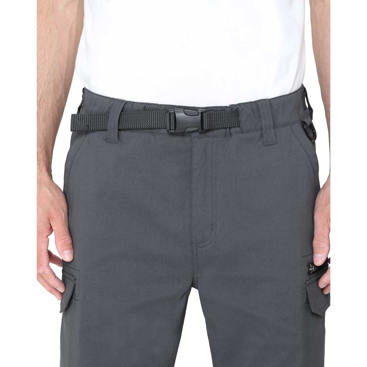 BC Clothing Men's Convertible Pant in Charcoal & 4 Sizes & 2 Lengths