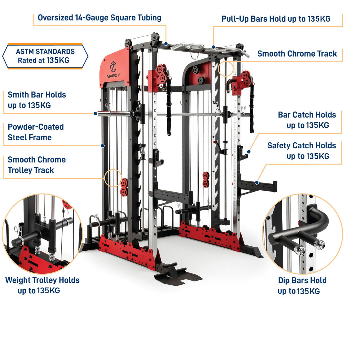 Marcy SM-7553 Pro Deluxe Smith Cage Home Gym System