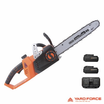Yard Force 40V 35cm Chainsaw + 2 x 4Ah 20V Batteries & Dual Charger Yard Force 40V 35cm Chainsaw + 2 x 4Ah 20V Batteries & Dual Charger