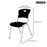 Lifetime Black Stacking Chair, 14 Pack