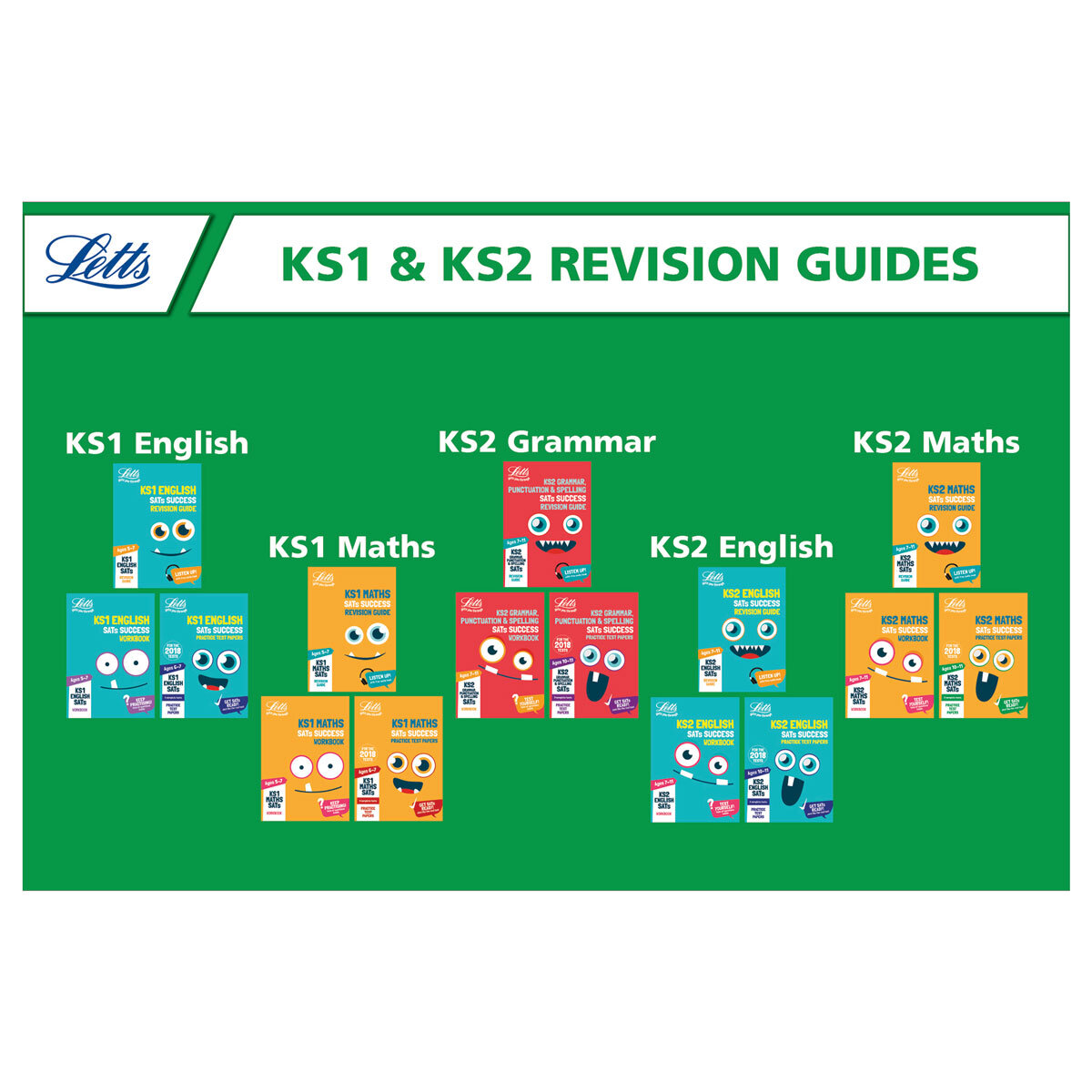 Letts SATS 3 Book Pack in 5 Options