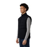 32 Degrees Mens Mixed Media Vest in Black