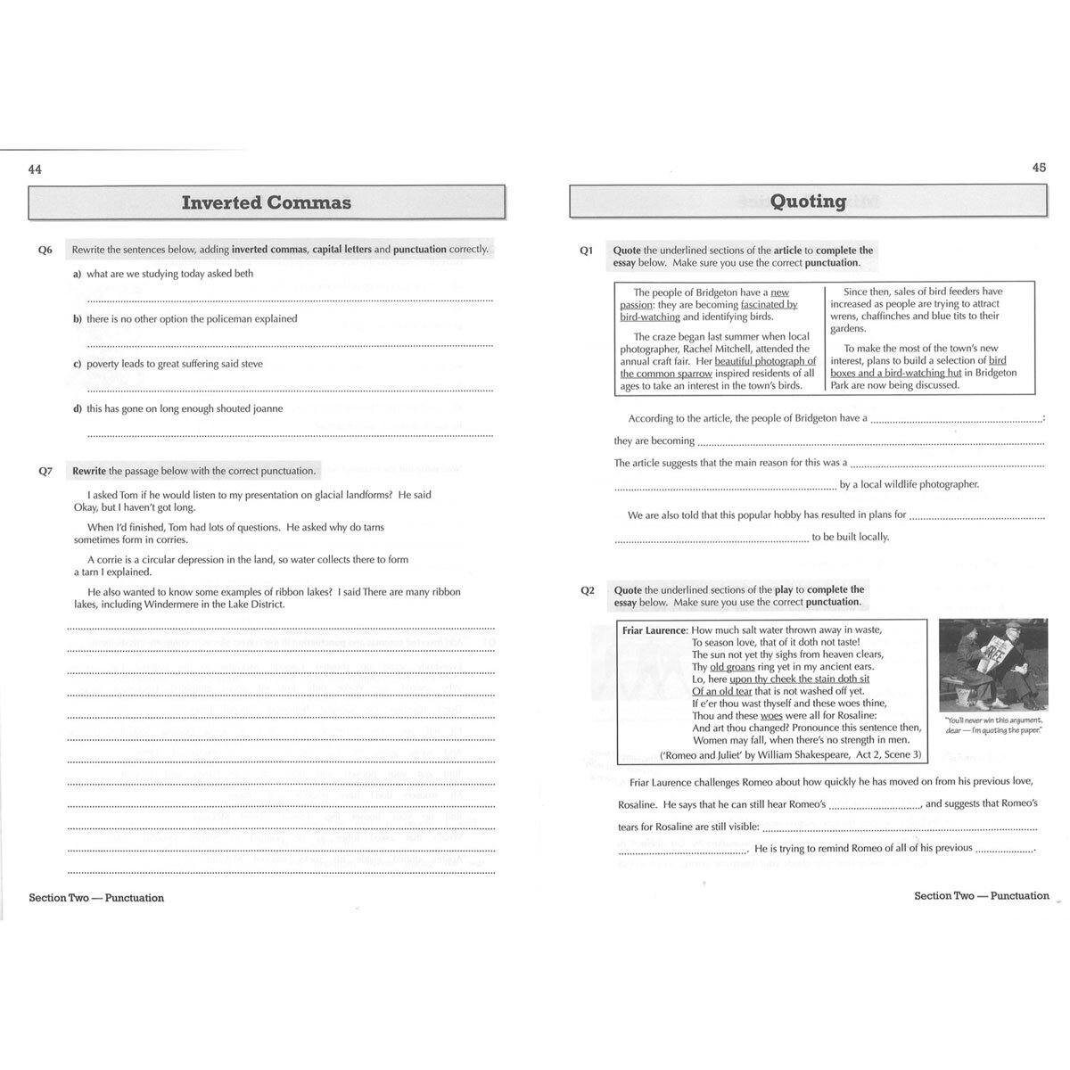 Page Spread of CGP GCSE AQA English Language textbook