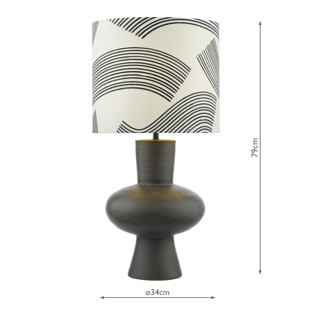 Miho Black/Bronze Table Lamp With Shade