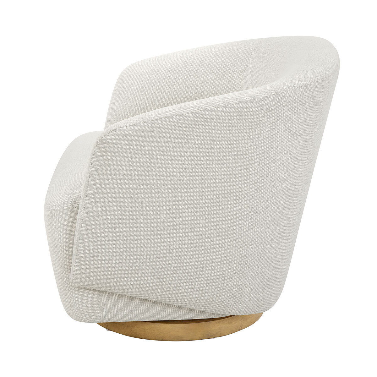 Henredon Murphy Cream Fabric Swivel Chair