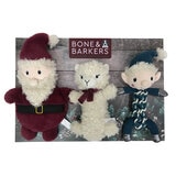 bone & barkers 3 pack dog toy with llama