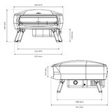 Witt Etna Rotante Gas Powered 16" Pizza Oven 5 Piece Bundle in Graphite