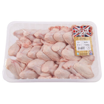 British Chicken Wings, Variable Weight: 1.5kg - 3kg  