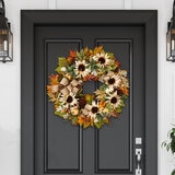 Autumnal 30 Inch (72.6cm) Decorative Wreath - Ivory