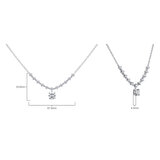 1.65ctw Round Brilliant Cut Diamond Drop Neclace, 18ct White Gold