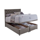 Pocket Spring Bed Company Mulberry Mattress & Pebble Grey Ottoman Divan with 4 Drawers in 3 Sizes