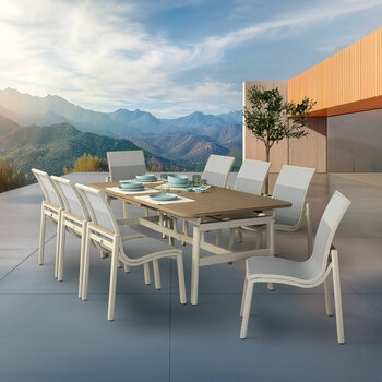 Agio Morien 9 Piece Extendable Dining Set + Cover Agio Morien 9 Piece Extendable Dining Set + Cover