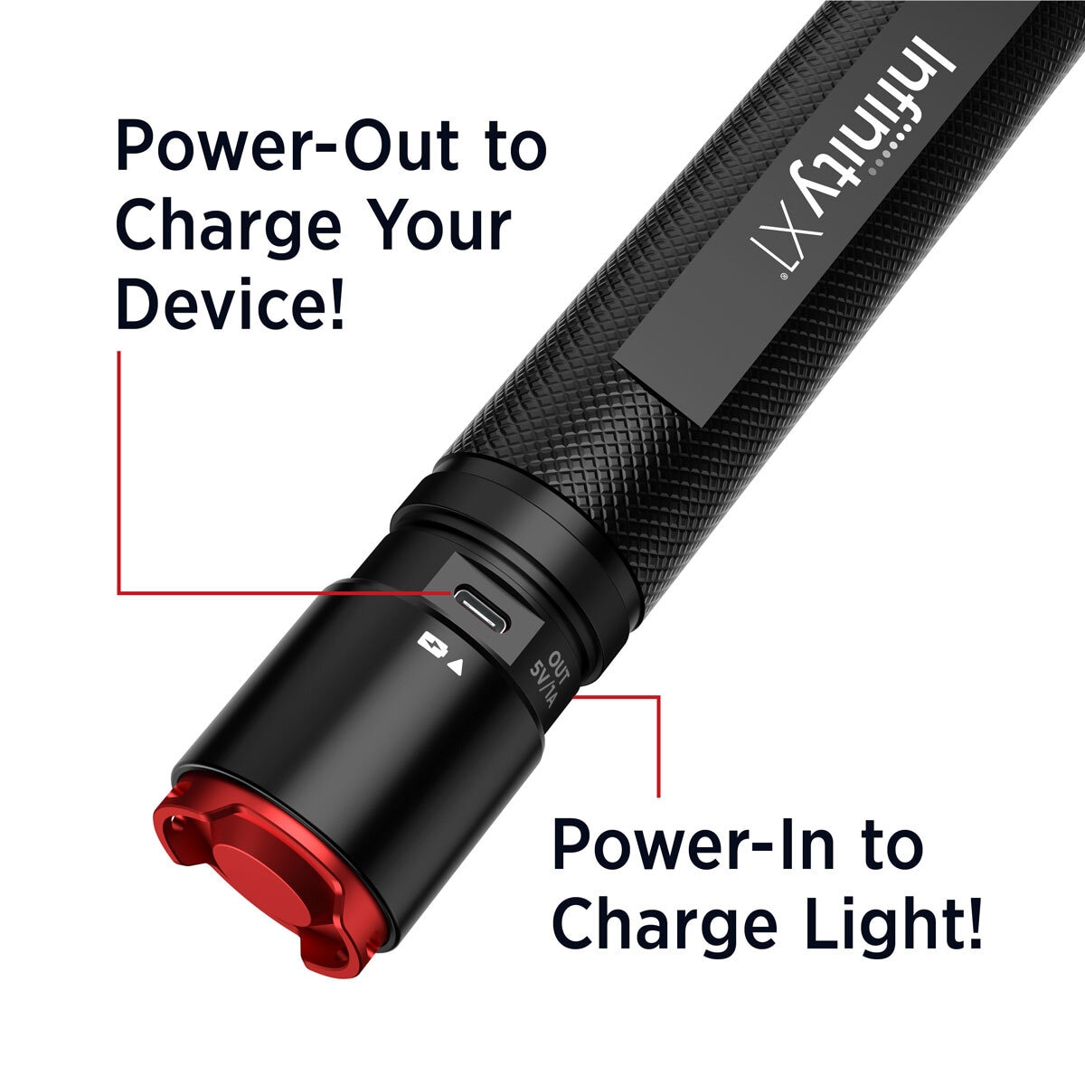 Infinity X1 Dual Power Flashlight 5000 Lumen