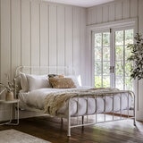 Gallery Loughton Cream Metal Bed Frame, Double