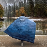 Weatherproof Vintage Outdoor Blanket with Fleece Hood in 3 colours