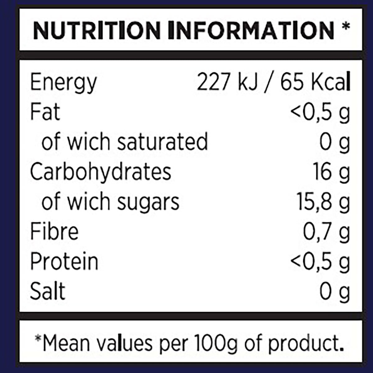 Nutritional Information