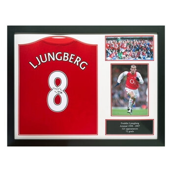 Freddie Ljungberg Signed Framed Arsenal Football Shirt