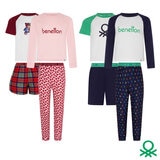 United Colors of Benetton Youth Pyjama, 4 Piece Set