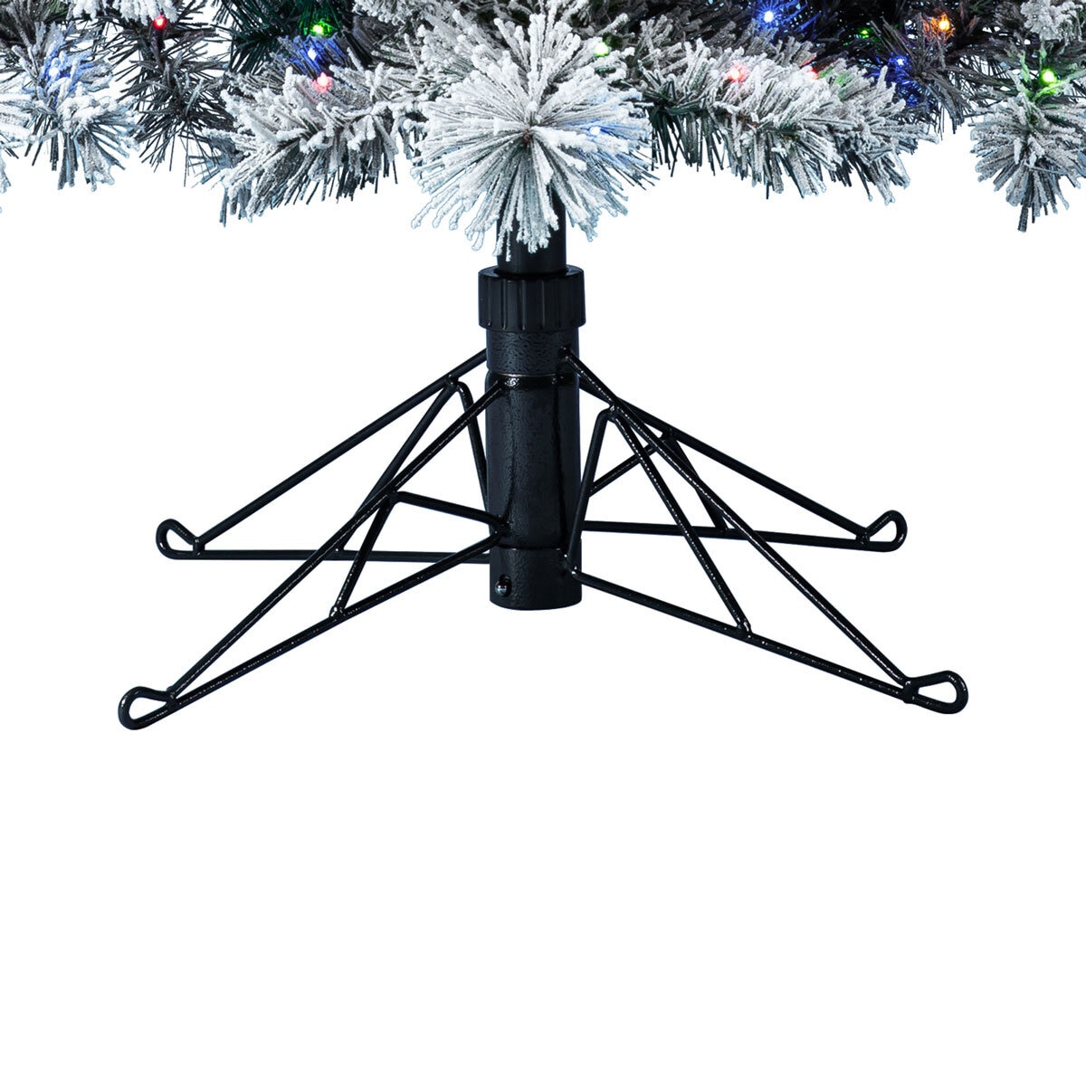 Buy 7.5ft Pre-lit Glitter Flocked Micro Dot Tree Close up Image 1 at costco.co.uk