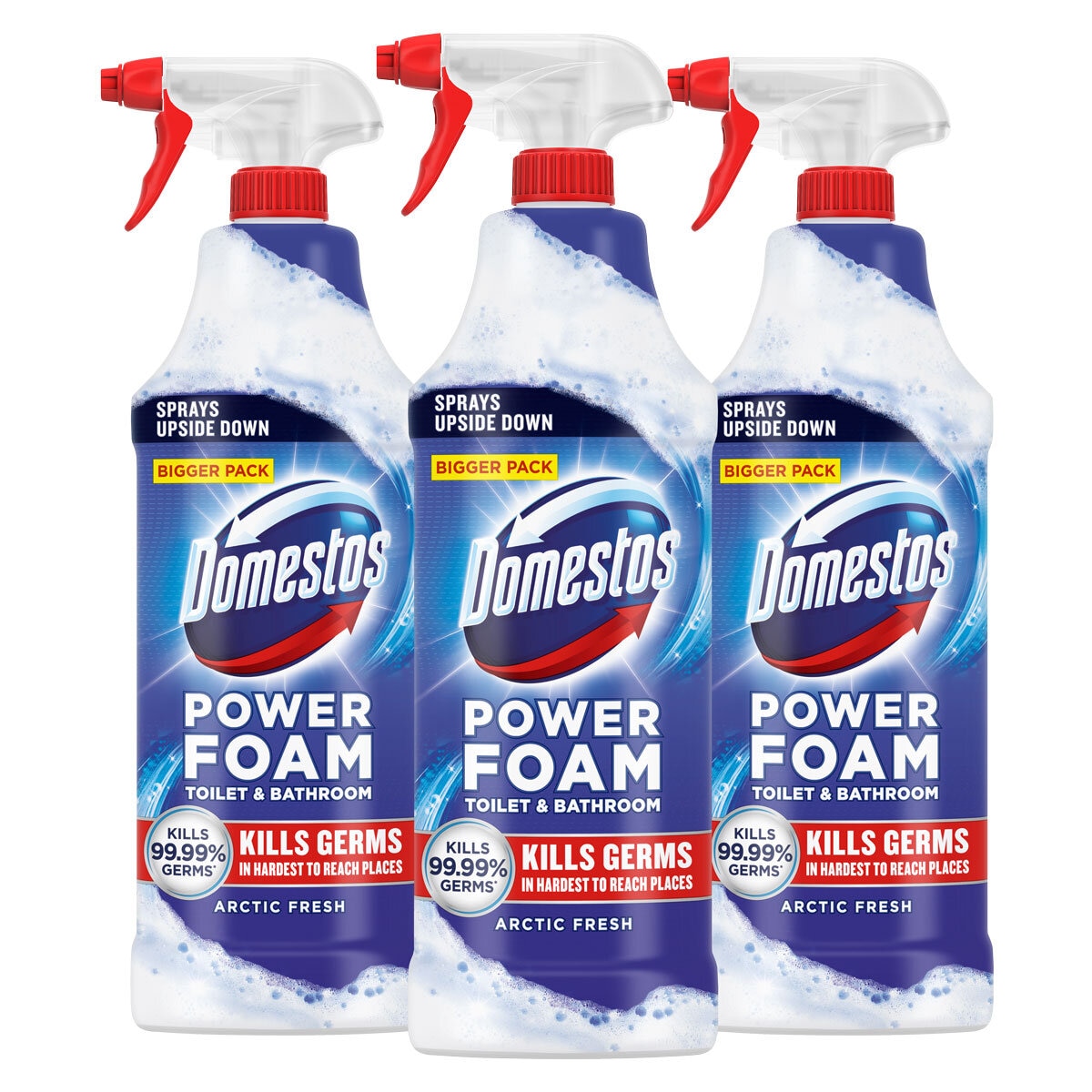 Domestos Power Foam Arctic Fresh, 3 x 650ml