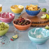 Over & Back Tropical Stoneware Bowls, 6 Piece