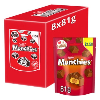 Munchies Pouch Bag PMP £1.50, 10 x 81g