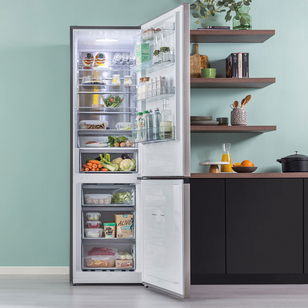 Hisense RB470N4SIC Fridge Freezer in Stainless Steel