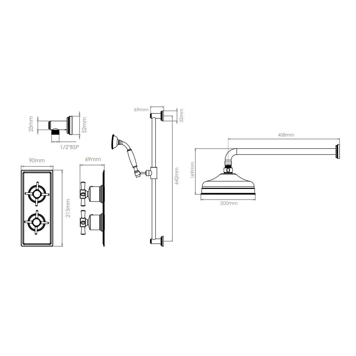 Tavistock Highbury Concealed Two Function Shower