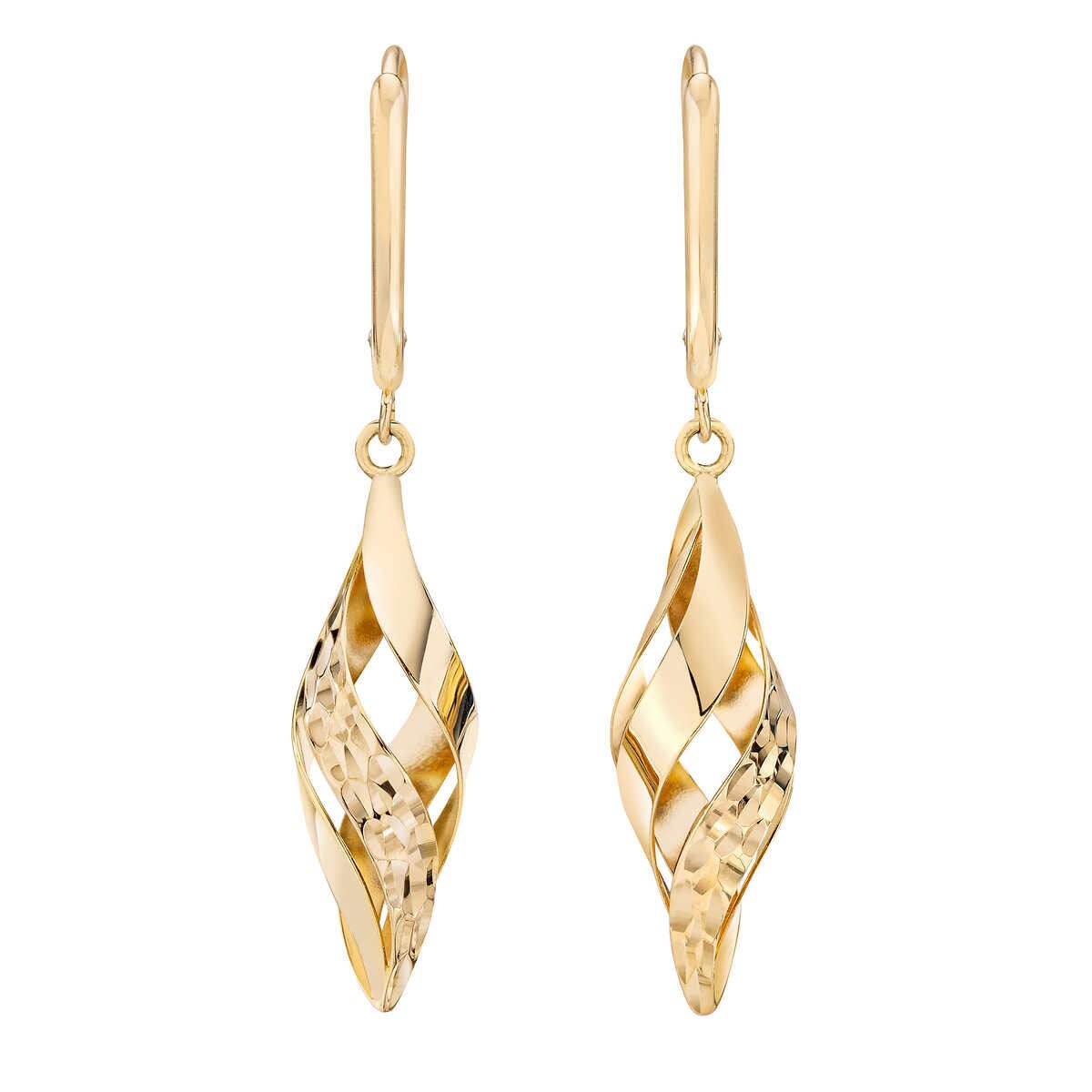 14kt Yellow Gold Twist Earrings