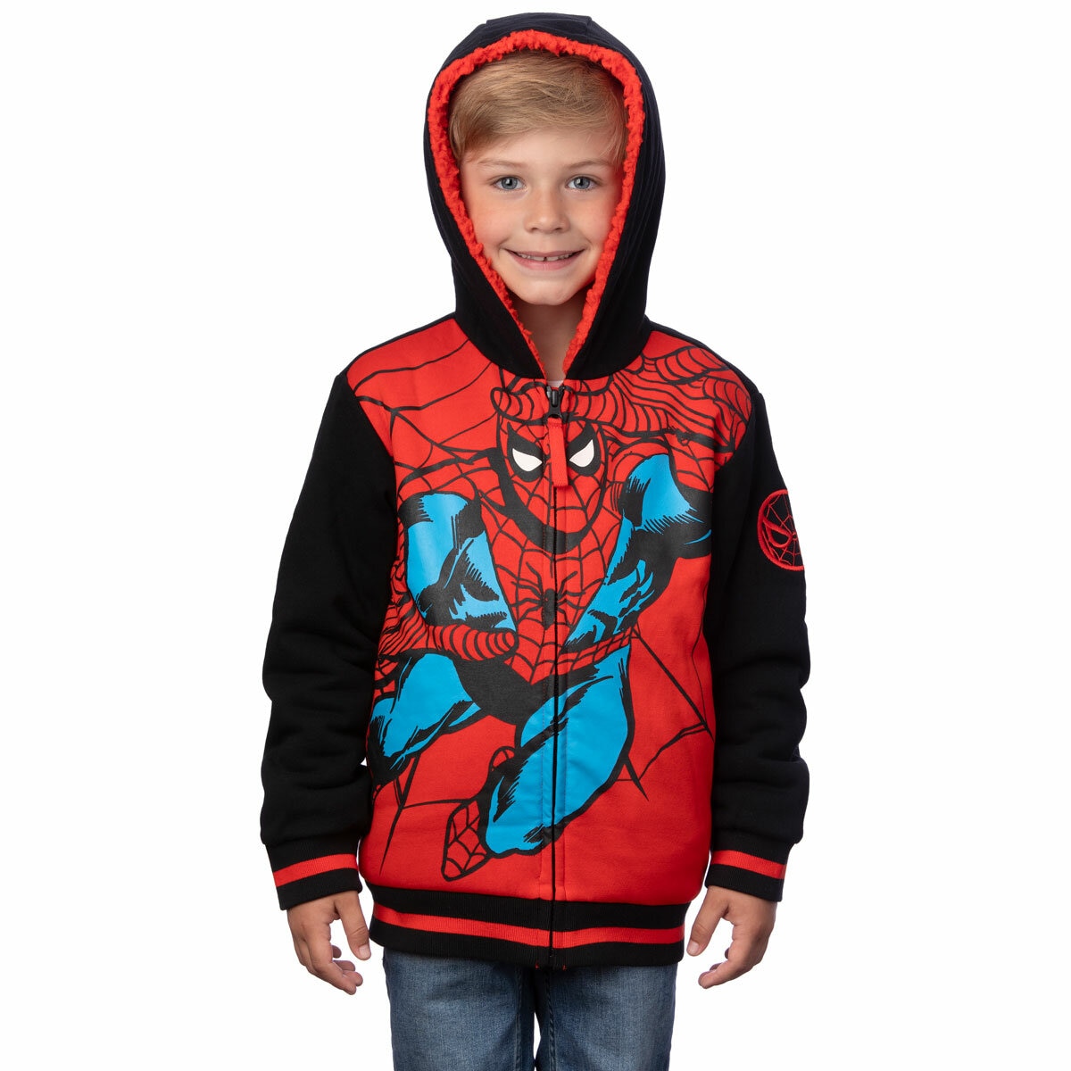 Character Kids Plush Hoodie in Spider-Man Character Kids Plush Hoodie in Spider-Man