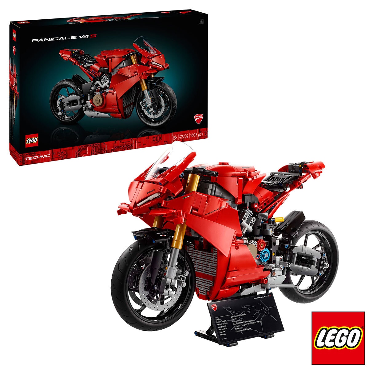 LEGO Technic Ducati Panigale V4 S Motorcycle - Model 42202 (18+ Years)