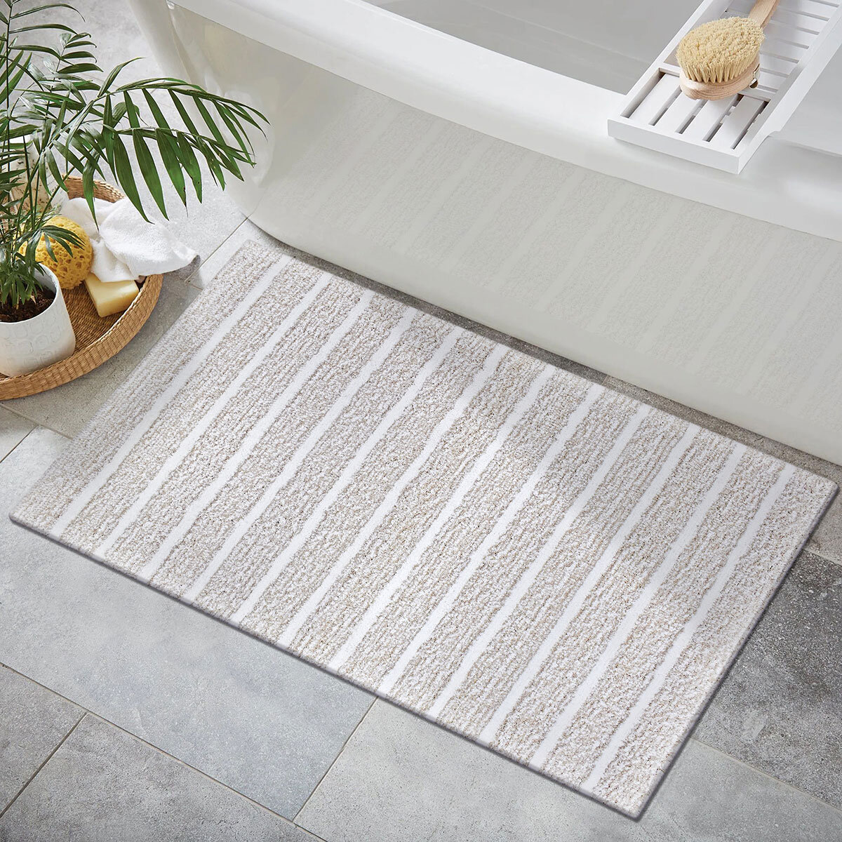 Devgiri Fashion Bath Mat in Taupe, 60 x 91 cm