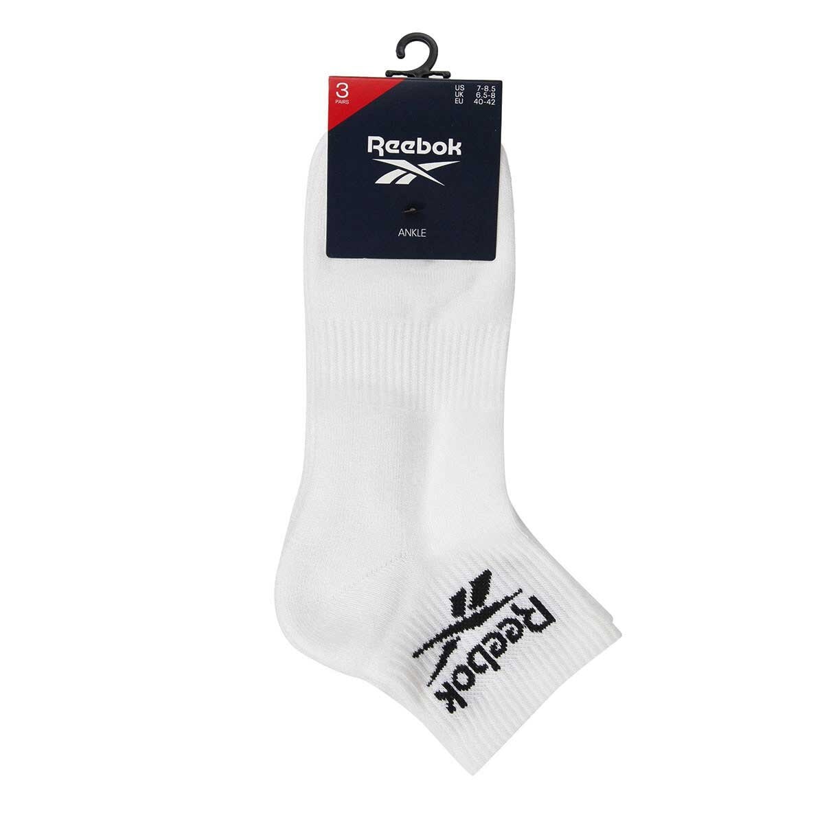 Reebok Unisex Core Ankle Socks 6 Pack in White