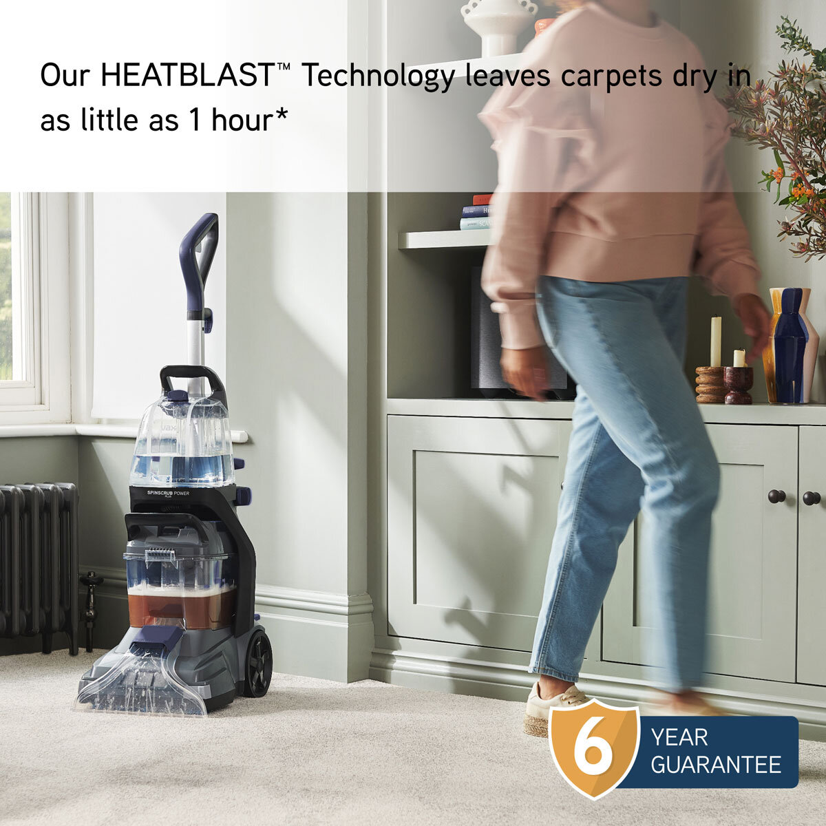 VAX SpinScrub Power Carpet Washer Lifestyle Image VAX SpinScrub Power Carpet Washer Lifestyle Image