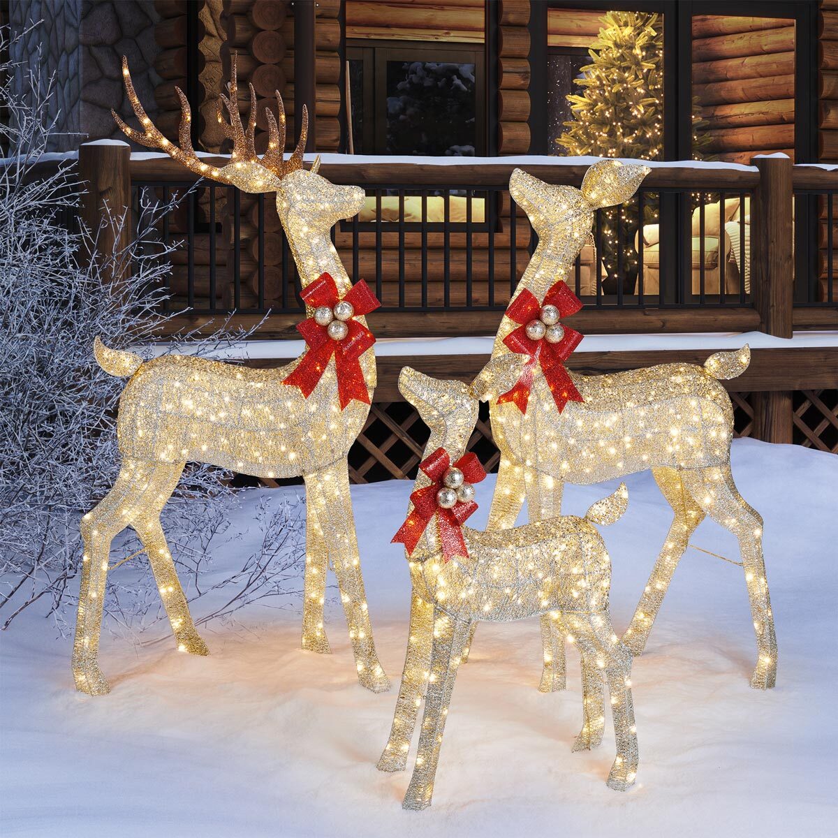 76 Inches (1.9m) Indoor / Outdoor Christmas Reindeer Fami...