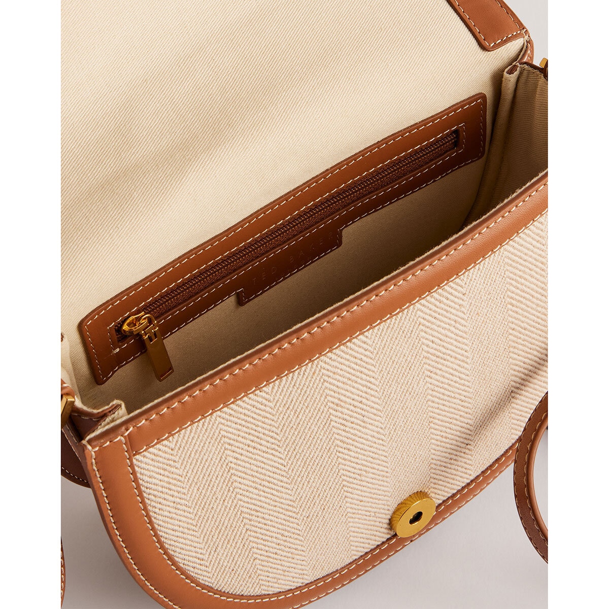 Ted Baker Regeent Padlock Canvas & Leather Bag