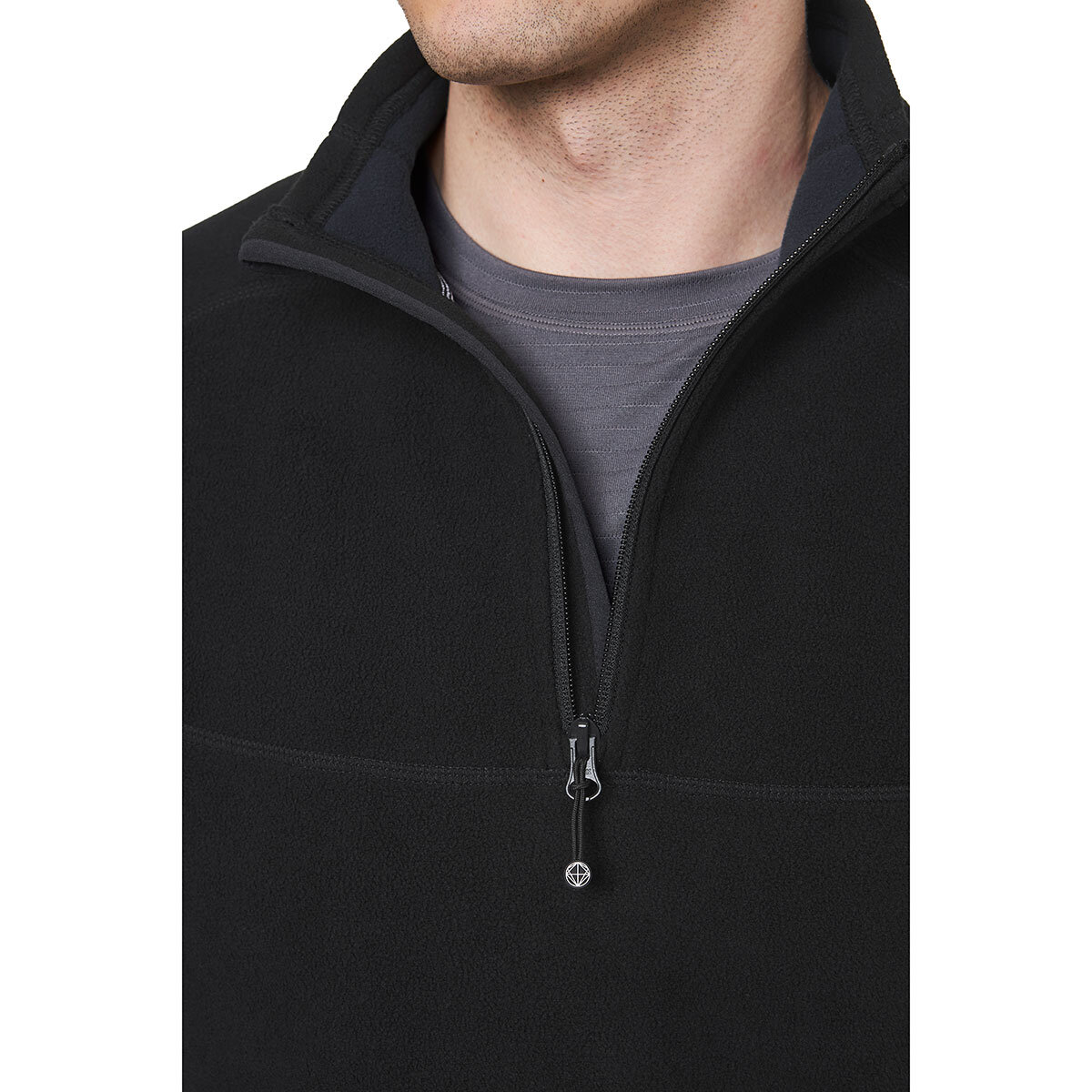 Mondetta Mens Quarter Zip Pullover in Black, Medium | Cos
