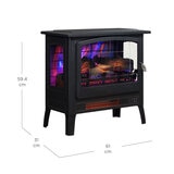 Bayside Furnishings Electric Stove in Black, 1.5kW