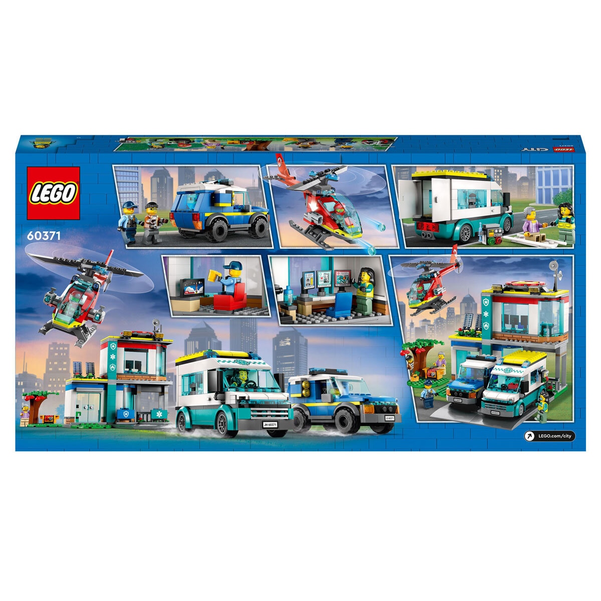 Buy LEGO City Emergency Vehicles HQ Back of Box Image at Costco.co.uk