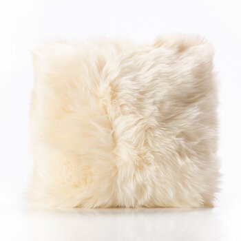 Bowron Double Sided Sheepskin Cushion, 35 x 35cm in Champagne