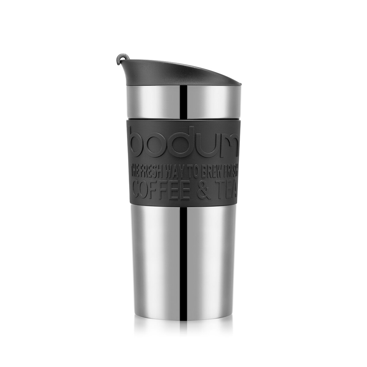 Bodum Stainless Steel Travel Mug (0.35L), 2 Pack - Black & White